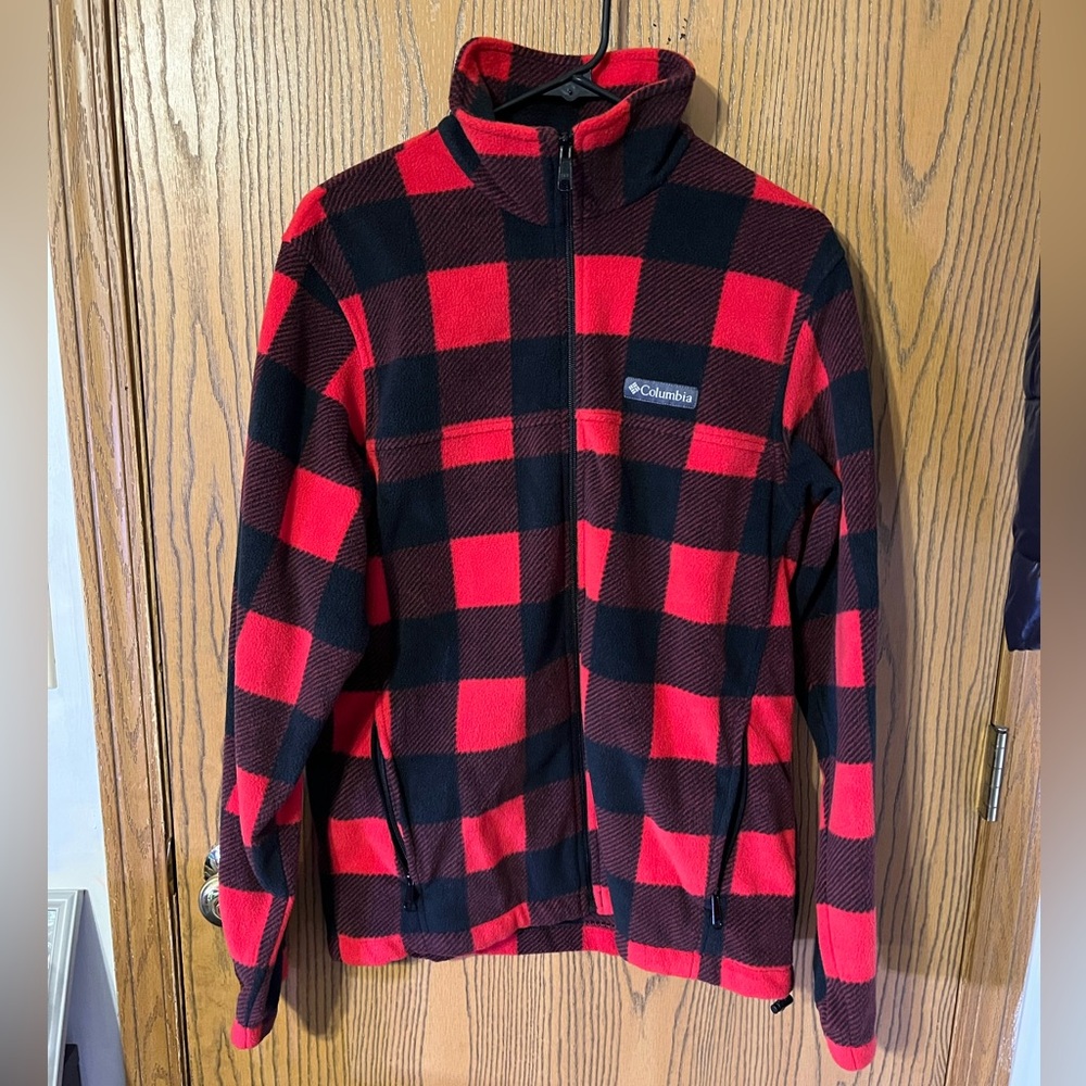 Columbia plaid zip up jacket